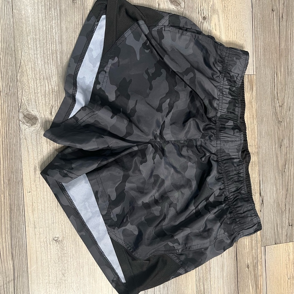 Black Camouflage Athletic Shorts